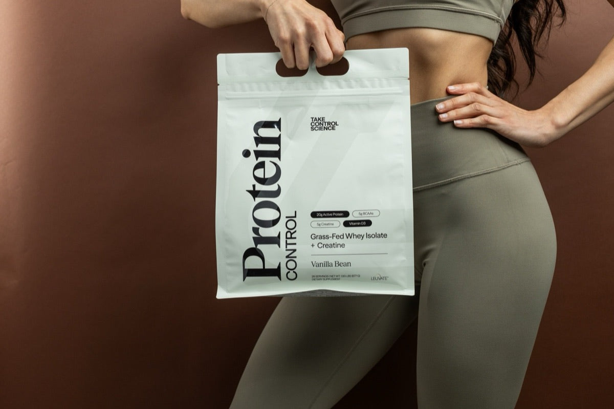 Protein Control front panel with doses